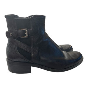 Anne Klein black leather ankle boots, sz. 8